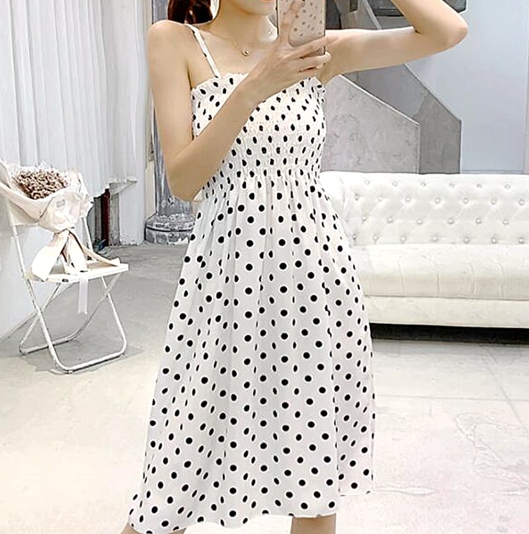 XIBUSANA Chiffon Mini Dress Sleeveless High Waist Summer — package contents