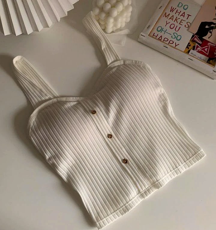 Women's Y2K Cropped Tank Top with Bra Pads and Suspenders — build progress