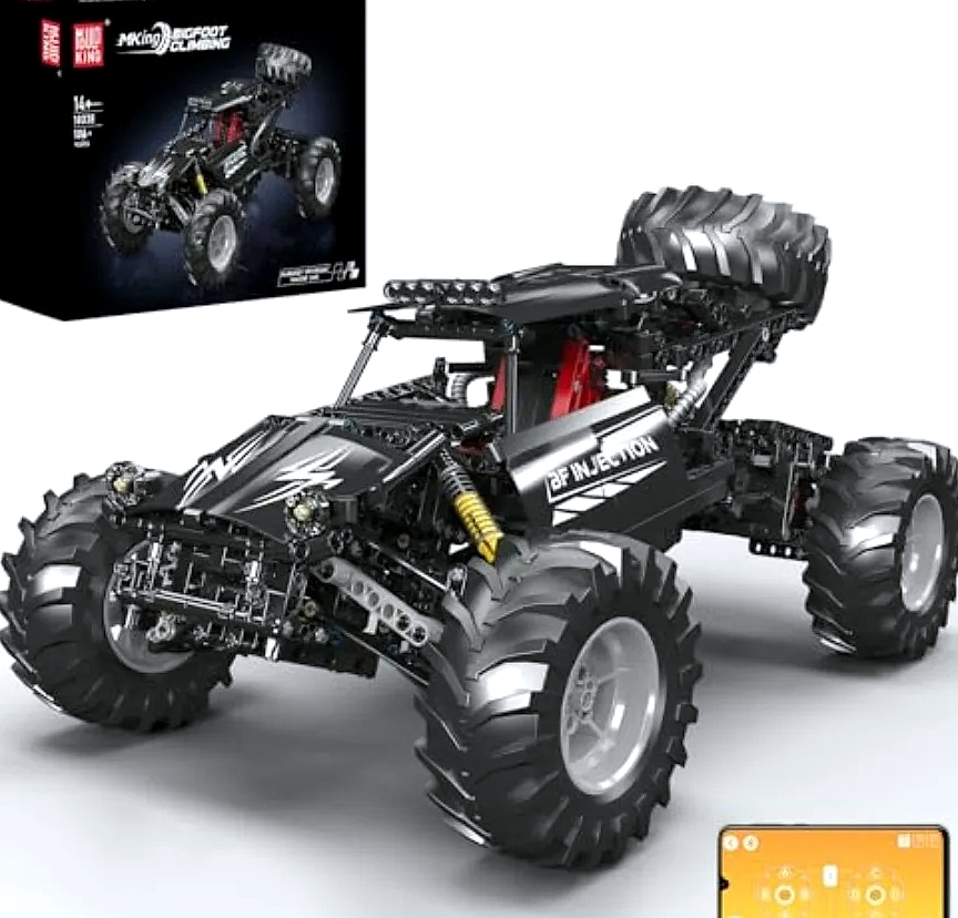 Mould King Bigfoot RC Climbing Car Building Kit — package contents
