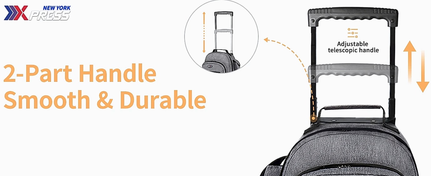 New York XPress 20 Inch Rolling Backpack for Adults — feature highlights