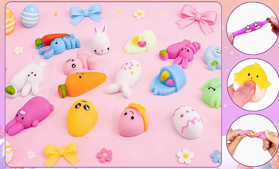 Mantyplay 30 Pack Mini Squishies Toys for Kids Party Favors — side view