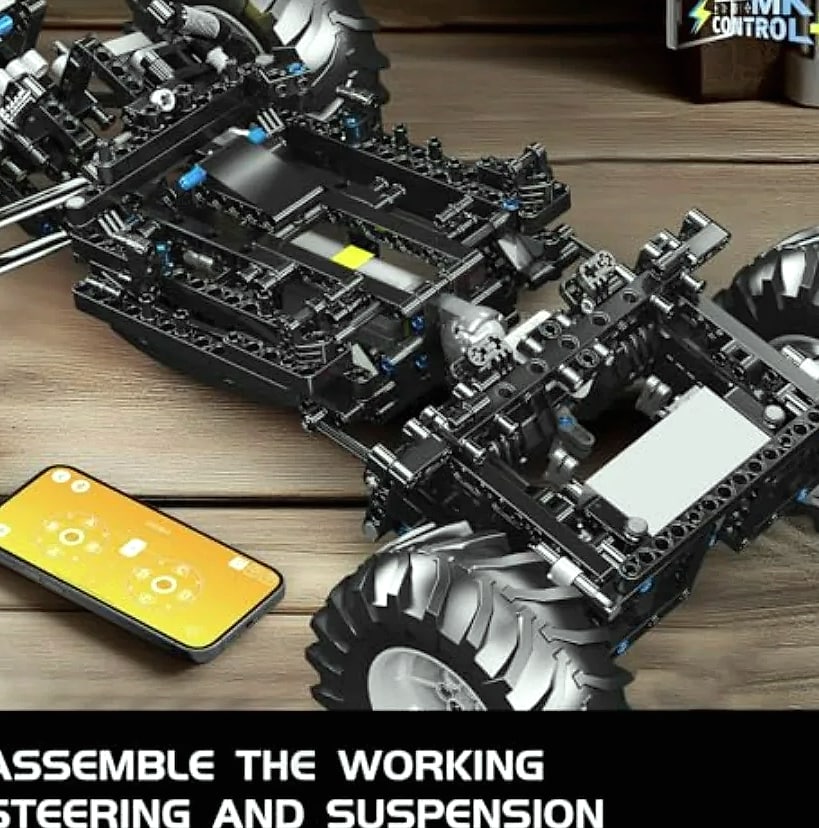 Mould King Bigfoot RC Climbing Car Building Kit — scale reference