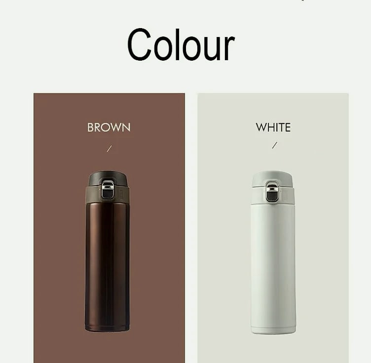 500ml Stainless Steel Thermos Cup with Carry Rope — side view