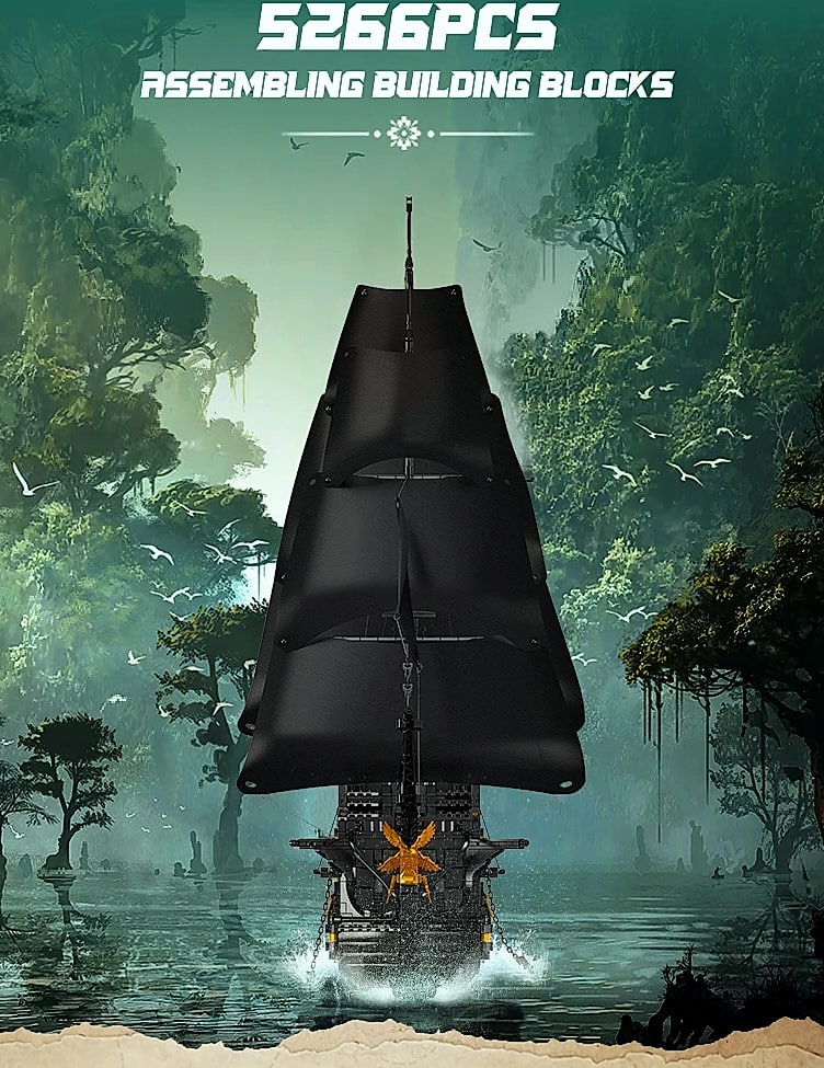 Mould King 13186 Pirate Ship Toys The Big Black Pearl — feature highlights