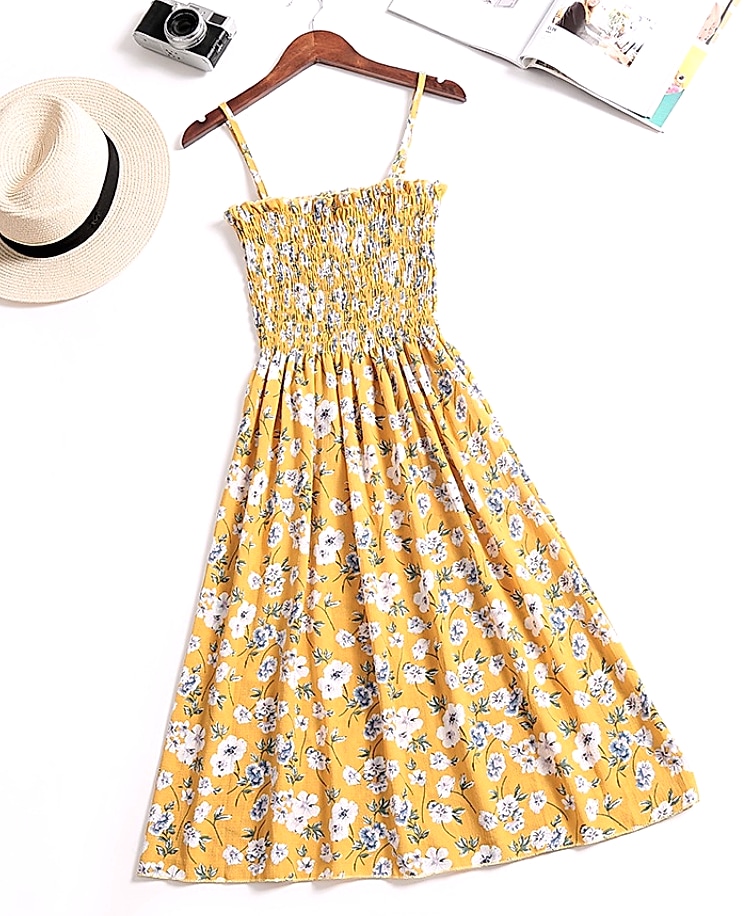 XIBUSANA Chiffon Mini Dress Sleeveless High Waist Summer — size comparison