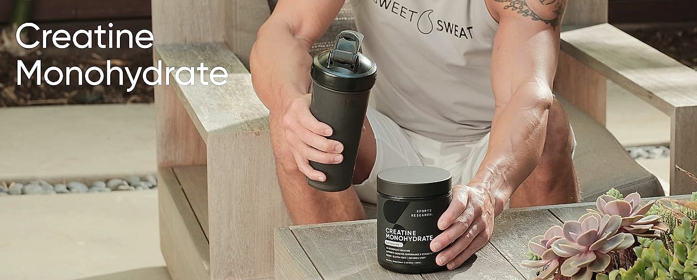 Sports Research Creatine Monohydrate 5g Powder for Strength — package contents