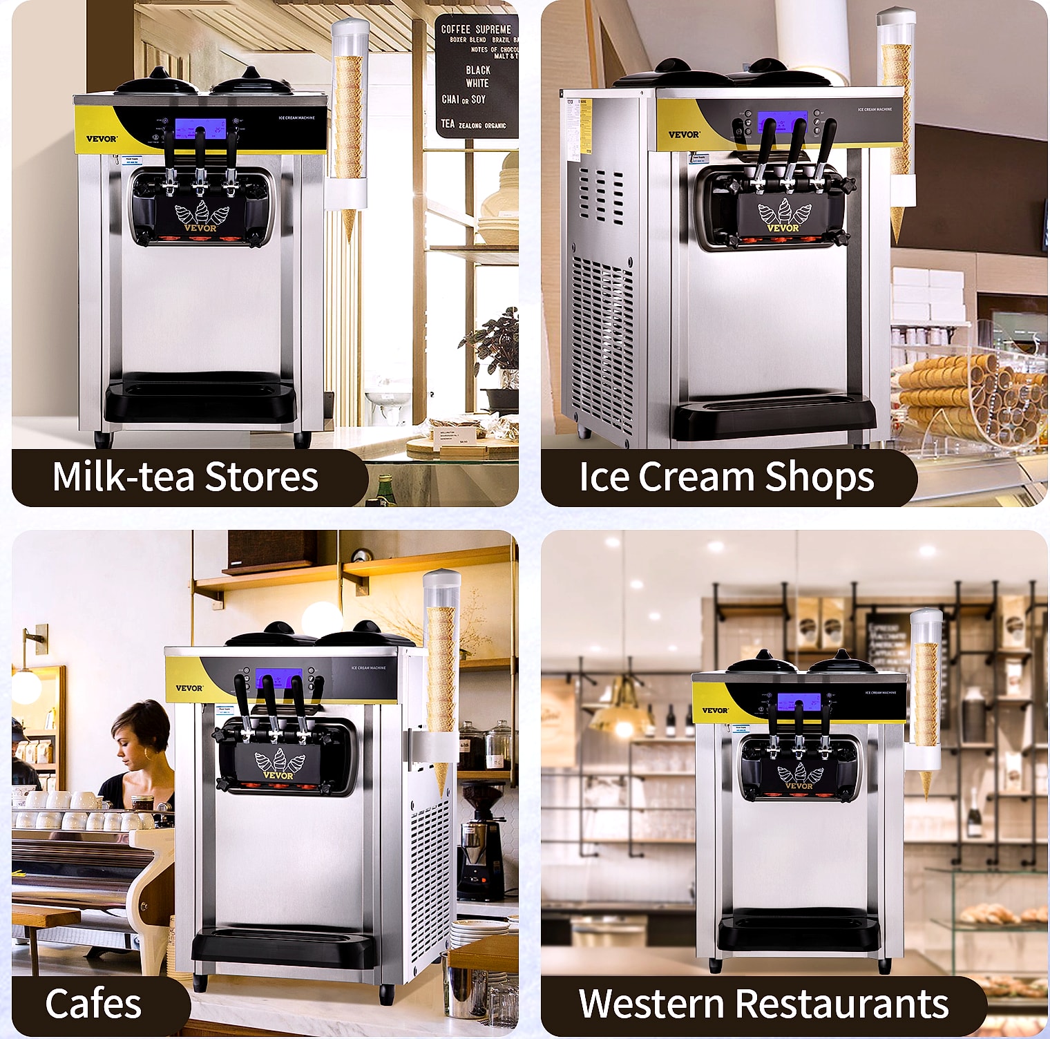 SucceBuy 22-30 L/H Soft Ice Cream Machine Commercial Desktop — build progress