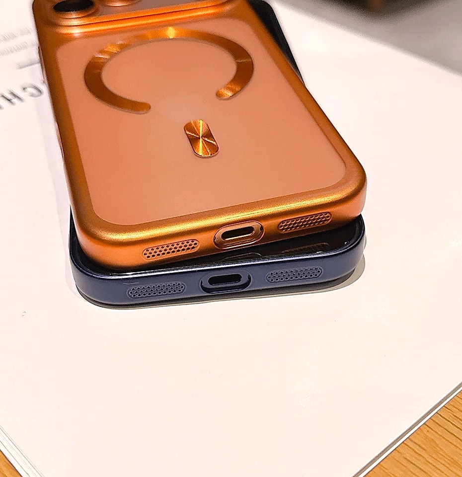 Matte Translucent Magnetic iPhone 17 Pro Max Case with — side view
