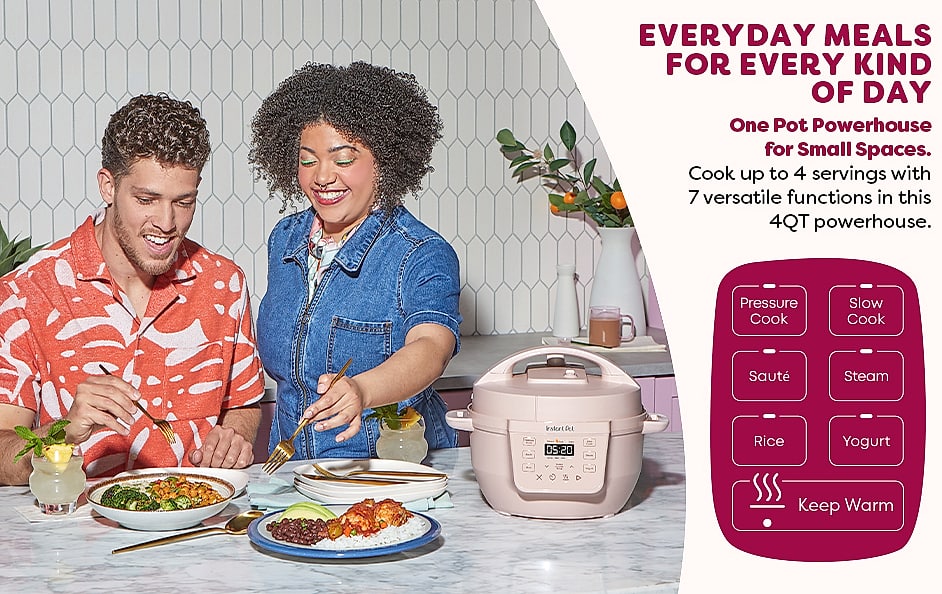 Instant Pot Rio Mini 4QT 7-in-1 Multi-Cooker, Black — feature highlights