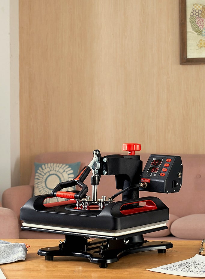 SucceBuy 12x15" Heat Press 5-in-1 Combo Machine with Dual — close-up details
