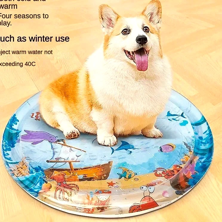 DUTRIEUX 100cm Pet Water Cooling Pad for Cats and Dogs — close-up details