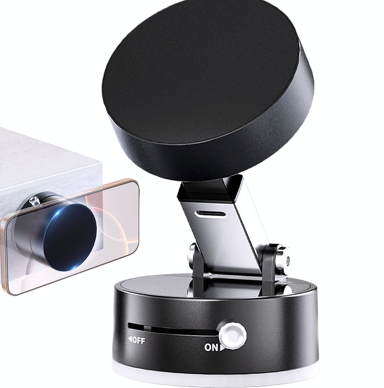 Magnetic Car Phone Holder with Vacuum Suction Cup — build progress