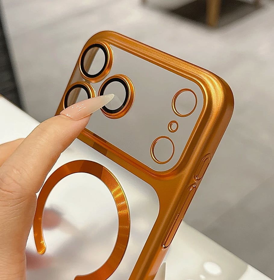 Matte Translucent Magnetic iPhone 17 Pro Max Case with — scale reference