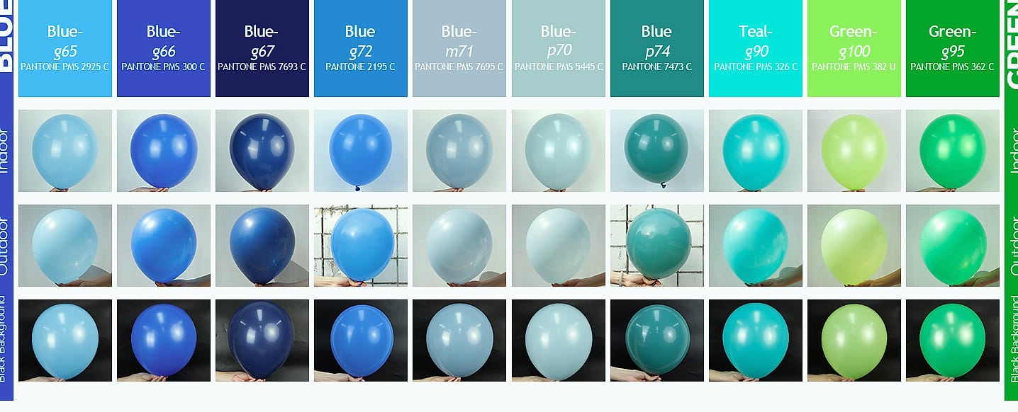 Bezente 12 Inch Rainbow Latex Balloons, 100 Pack Party — assembled view
