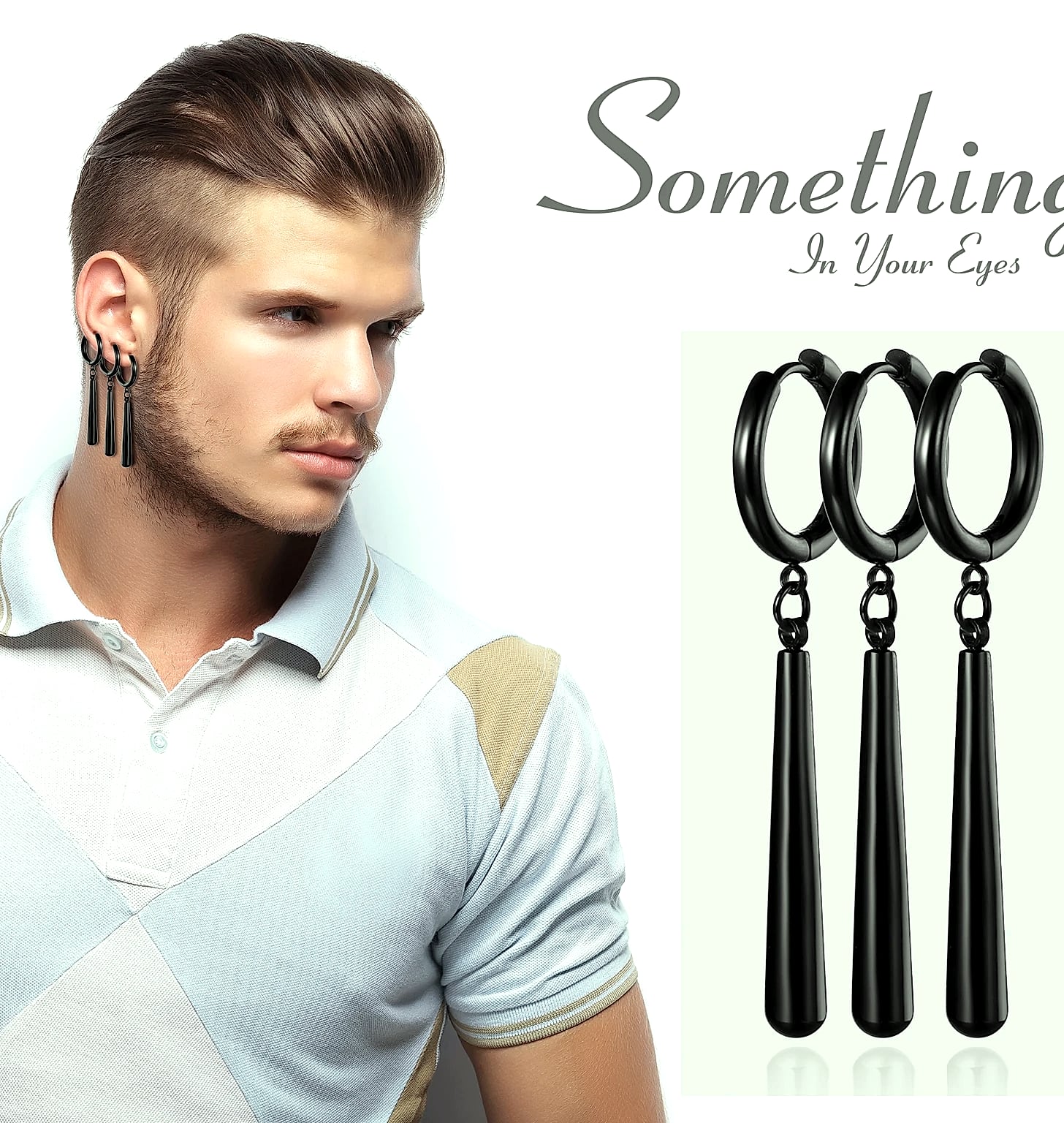 BONISKISS Zorro Dangle Earrings Stainless Steel Roronoa — parts overview