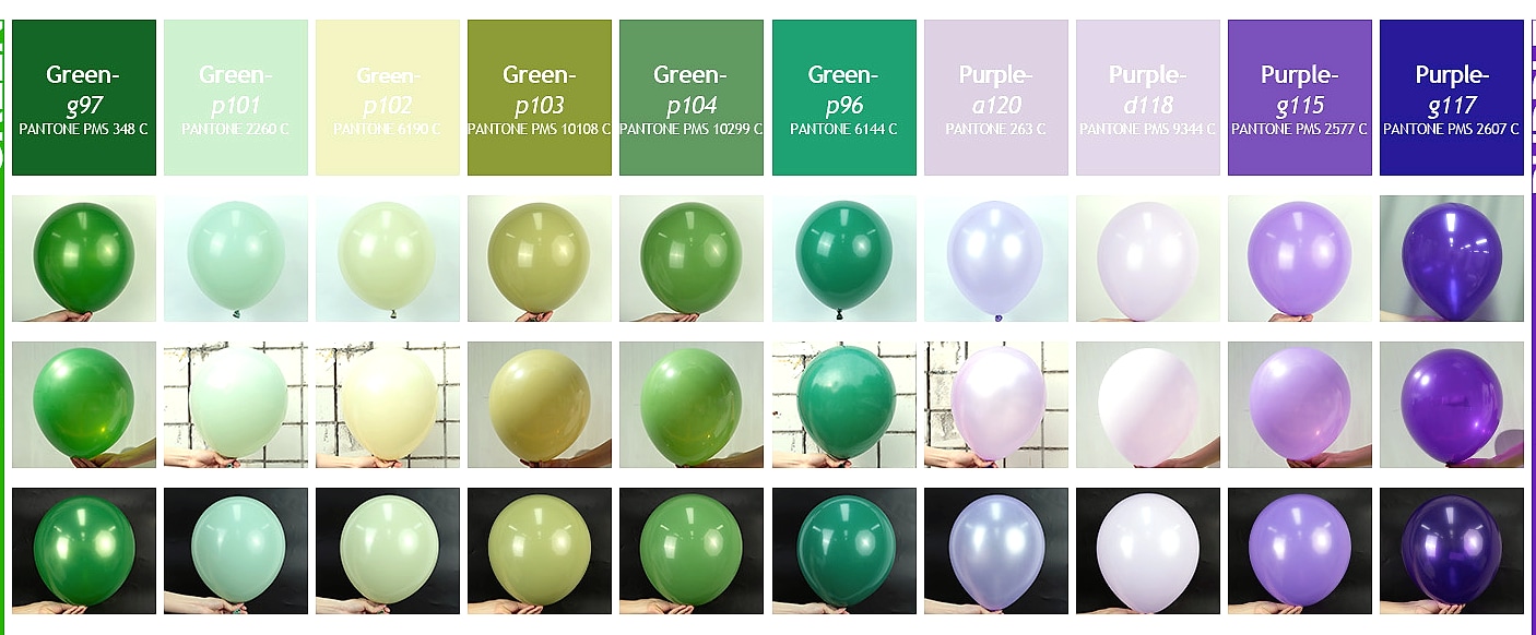 Bezente 12 Inch Rainbow Latex Balloons, 100 Pack Party — side view