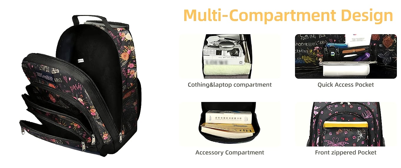 New York XPress 20 Inch Rolling Backpack for Adults — close-up details
