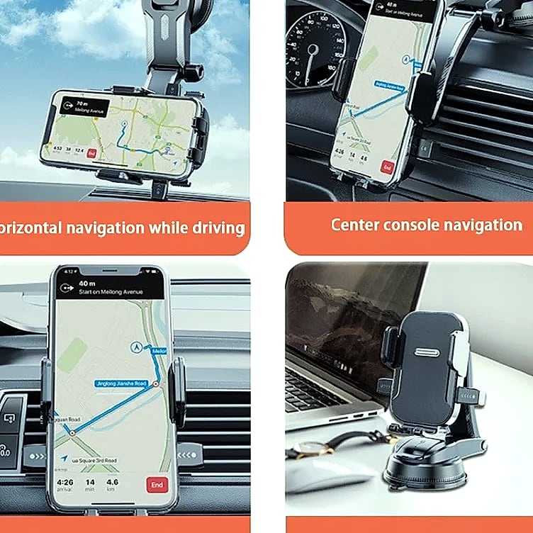 Car Phone Holder Nano Silicone 360° Rotation Dashboard Mount — close-up details