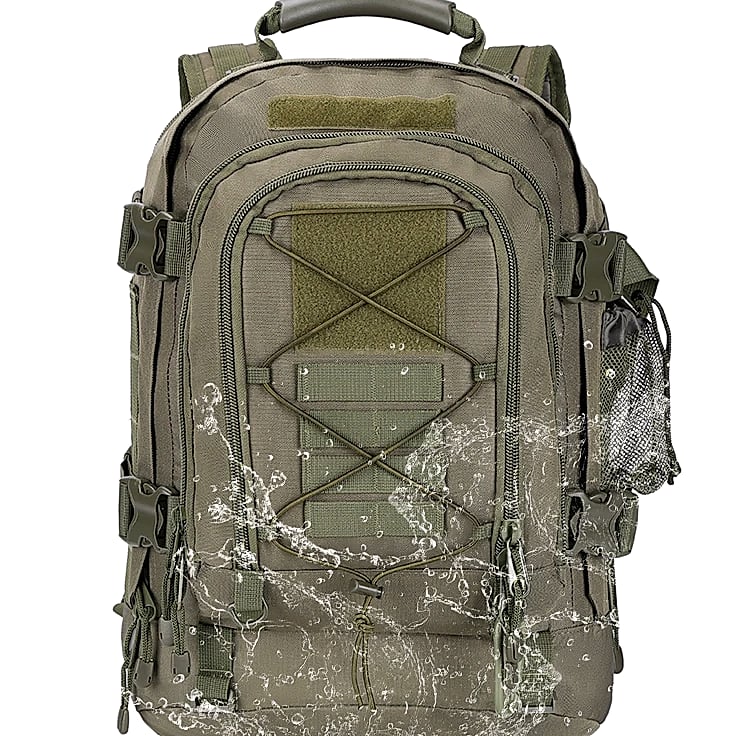 LQARMY 60L Tactical Backpack with MOLLE System — scale reference