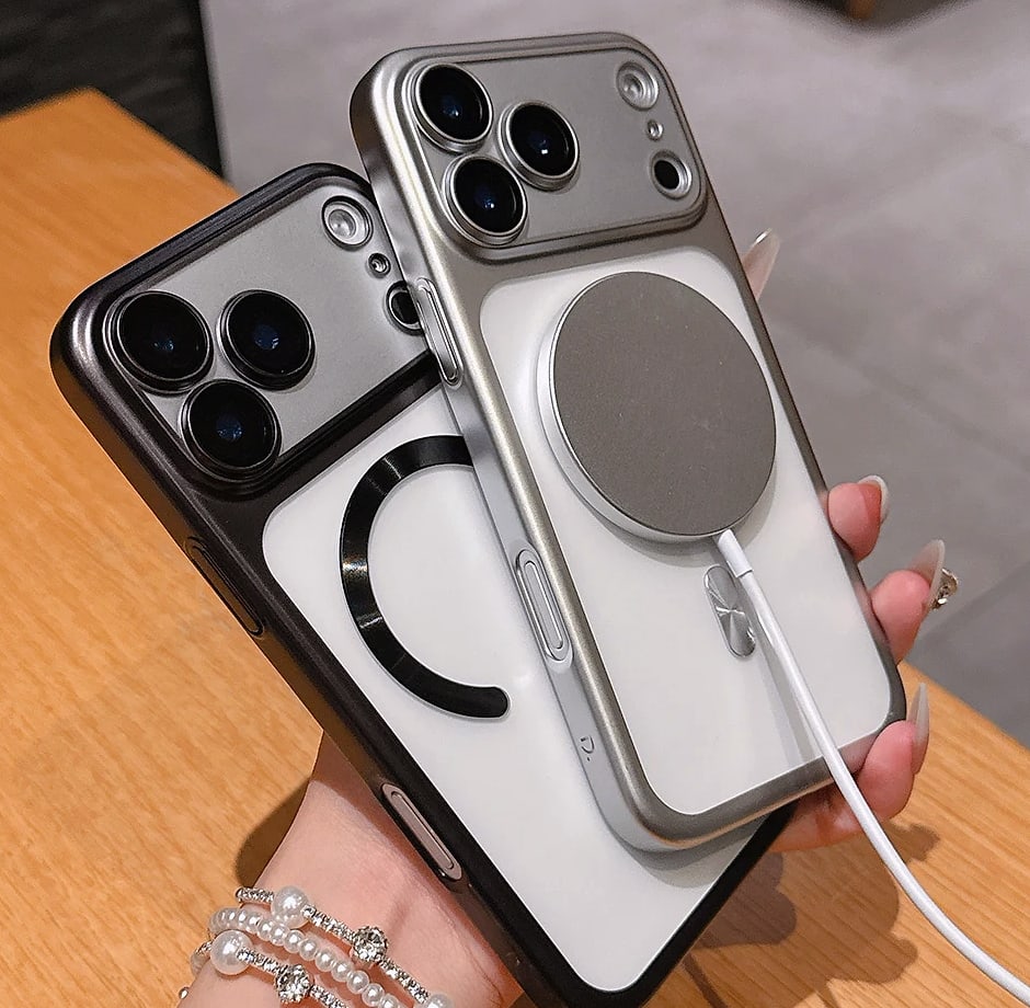 Matte Translucent Magnetic iPhone 17 Pro Max Case with — assembled view