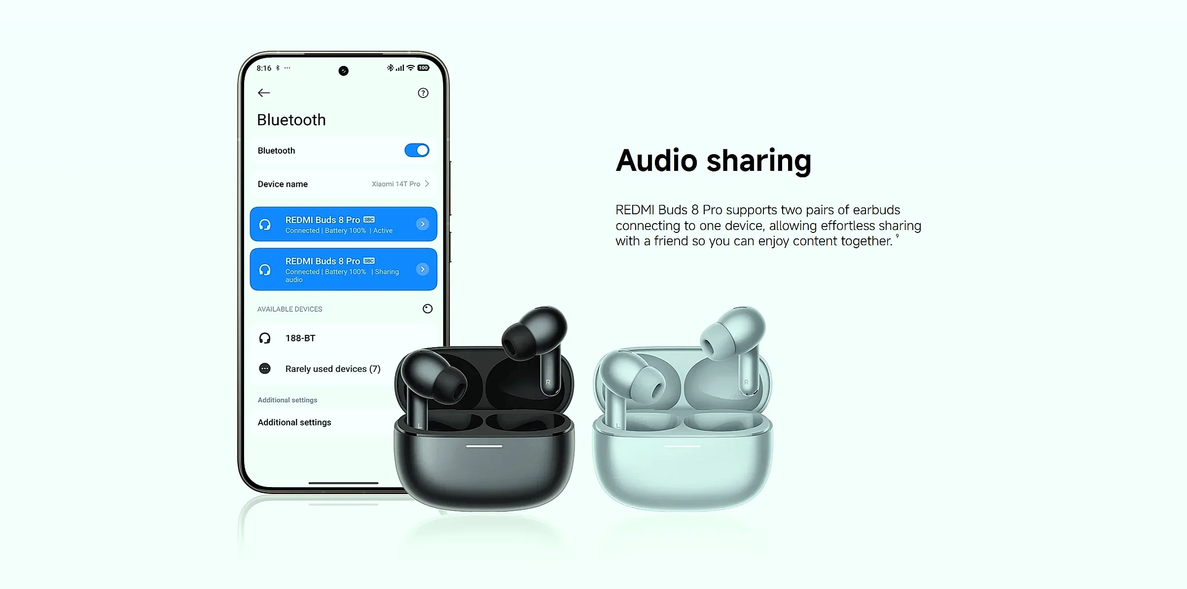 Redmi Buds 8 Pro TWS Earbuds with Active Noise Cancellation — scale reference