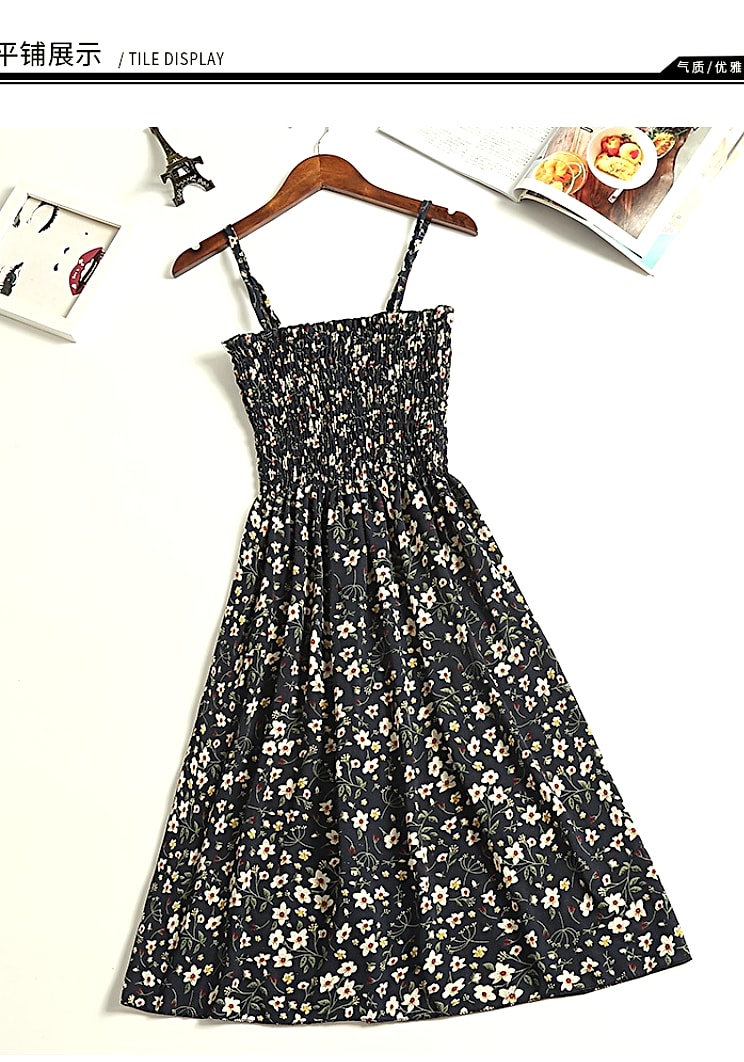 XIBUSANA Chiffon Mini Dress Sleeveless High Waist Summer — parts overview