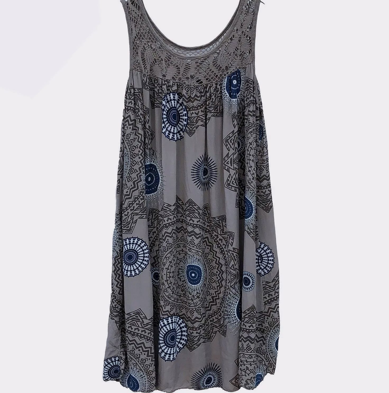 Women's Sleeveless Lace Print Camisole Summer Dress — build progress