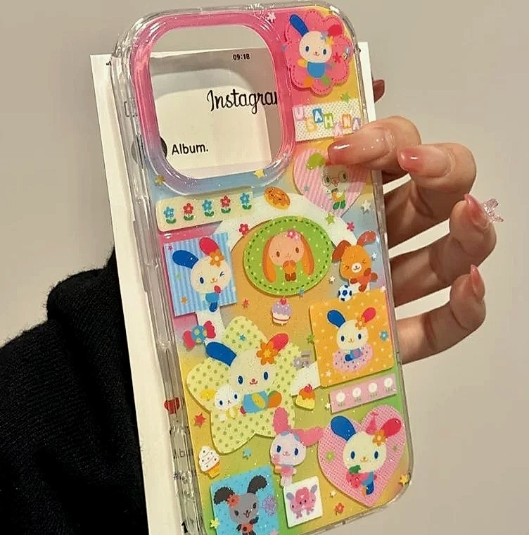 HAPPEE Magnetic Rabbit Phone Case with Rotating Bracket — close-up details