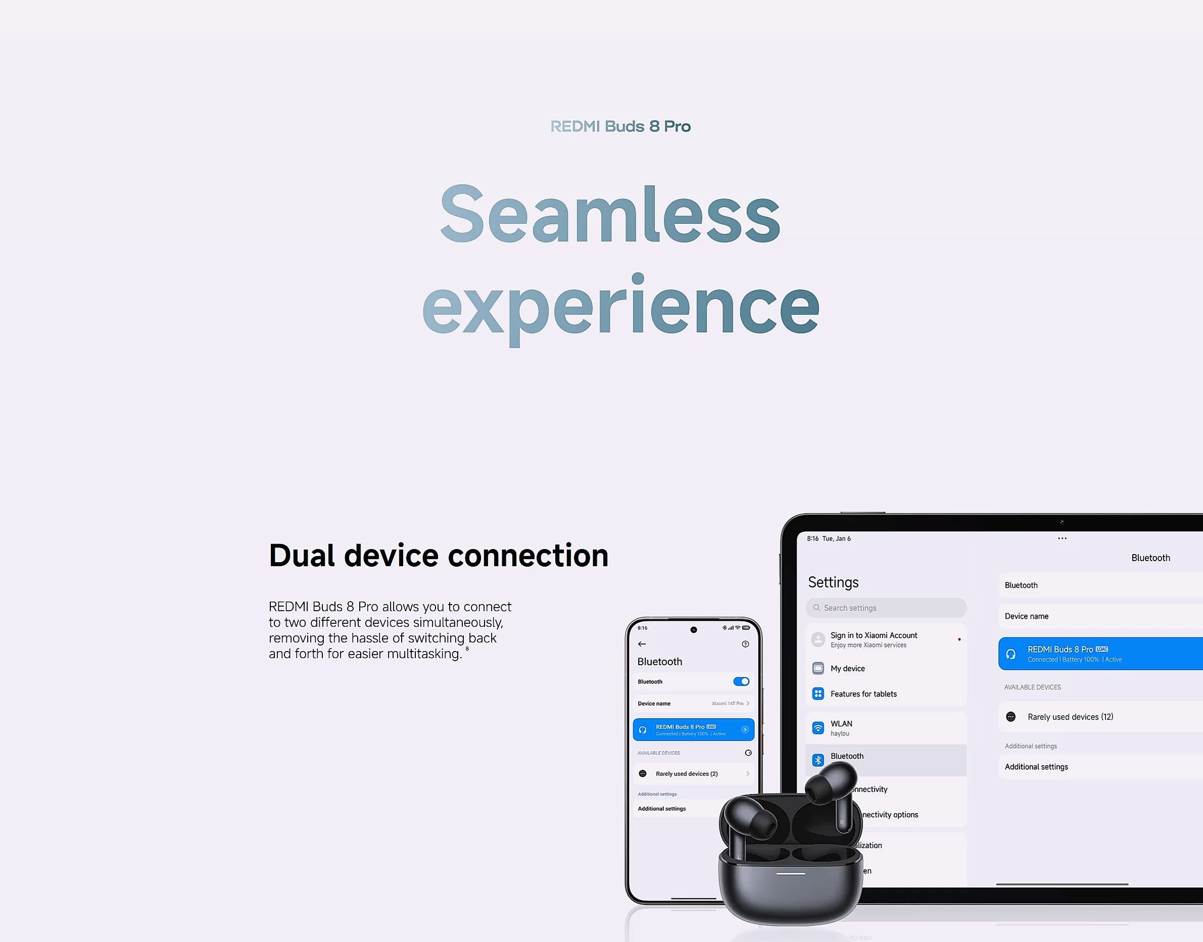 Redmi Buds 8 Pro TWS Earbuds with Active Noise Cancellation — close-up details
