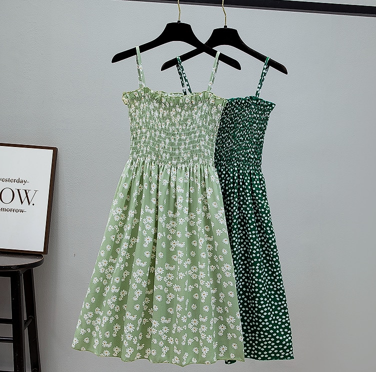 XIBUSANA Chiffon Mini Dress Sleeveless High Waist Summer — side view