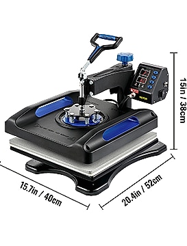 SucceBuy 12x15" Heat Press 5-in-1 Combo Machine with Dual — scale reference