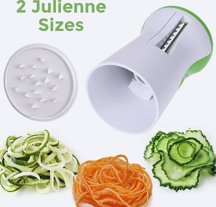 Heavy Duty Vegetable Spiralizer with Portable Blades — assembled view