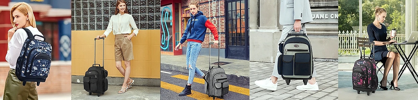 New York XPress 20 Inch Rolling Backpack for Adults — package contents