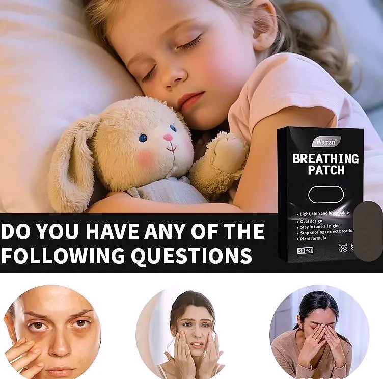 JETTING 30Pcs Anti Snoring Nasal Strips Sleep Mouth Tape — close-up details