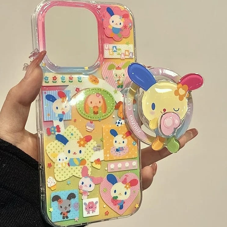 HAPPEE Magnetic Rabbit Phone Case with Rotating Bracket — scale reference