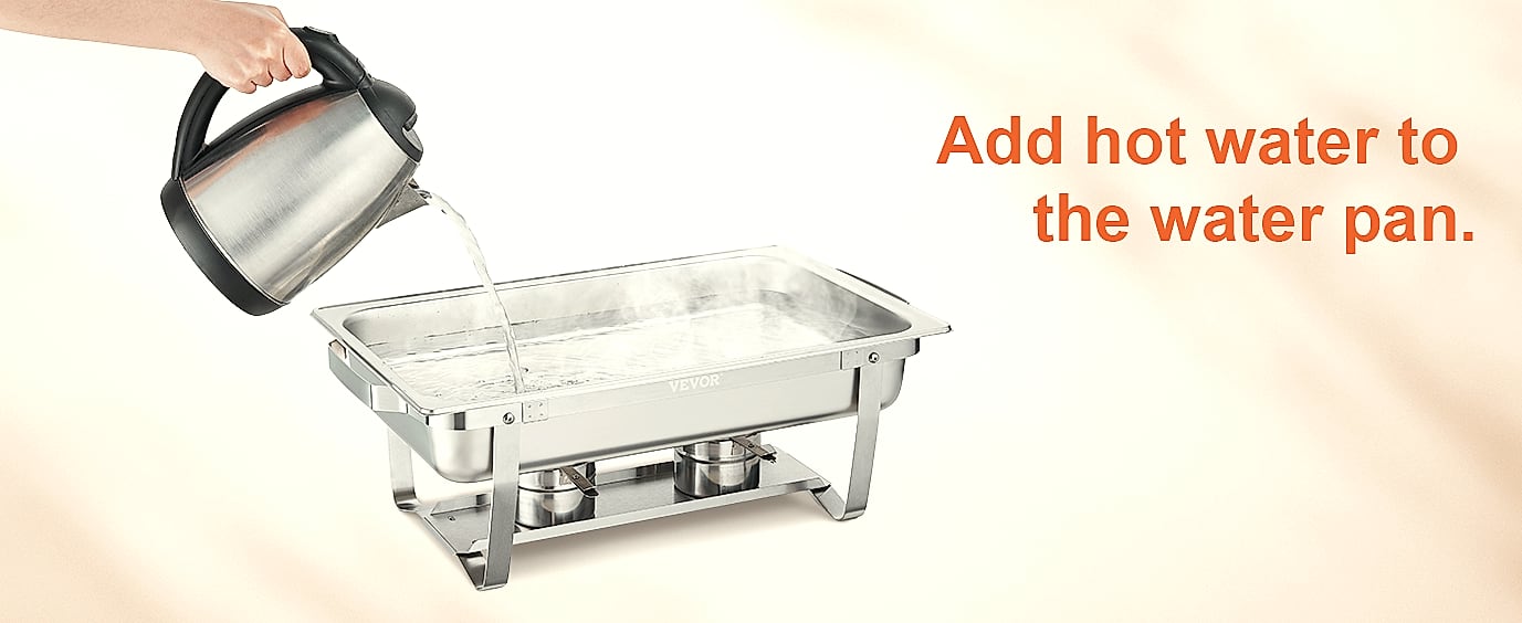 SucceBuy 8QT Rectangle Chafing Dish Buffet Warmer Set — feature highlights