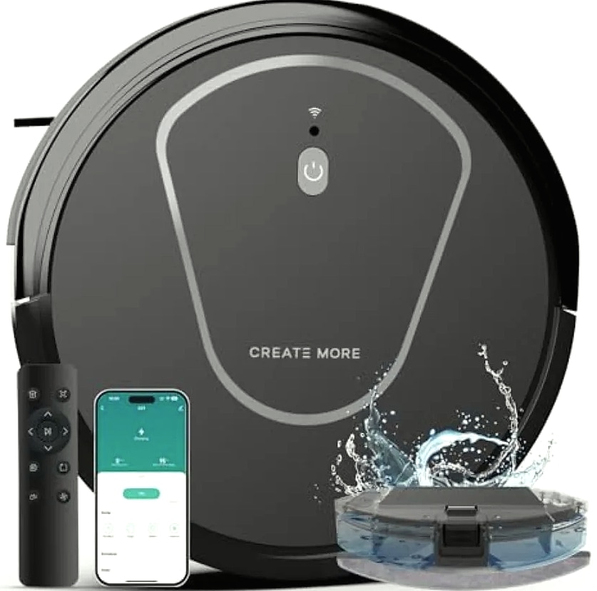 SHXI Robot Vacuum and Mop Combo, 5000Pa Suction — package contents