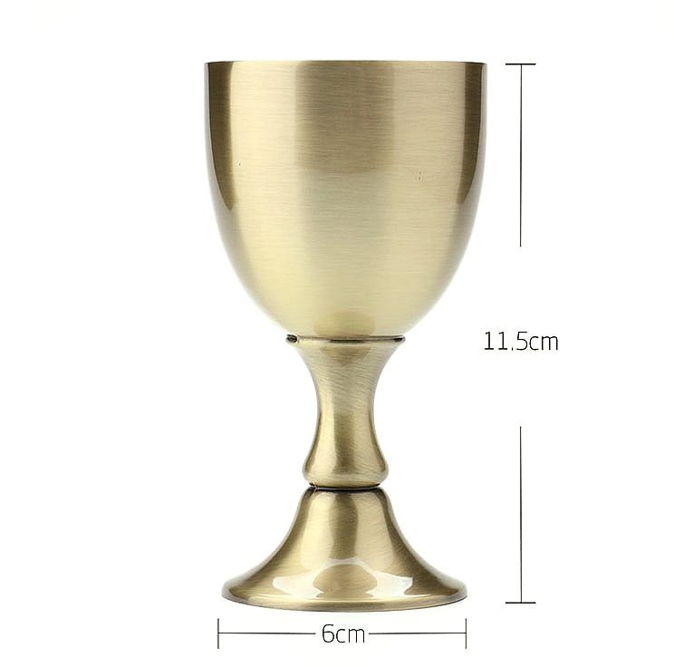 Aihogard Vintage Copper Wine Goblet 100ml Hand-made — assembled view