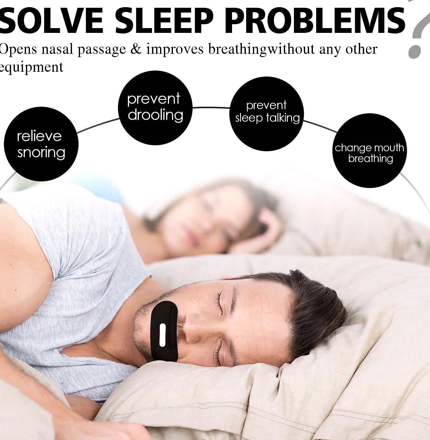Mouth Tape Sleep Strip for Snoring Prevention, 10/30/60 Pack — package contents