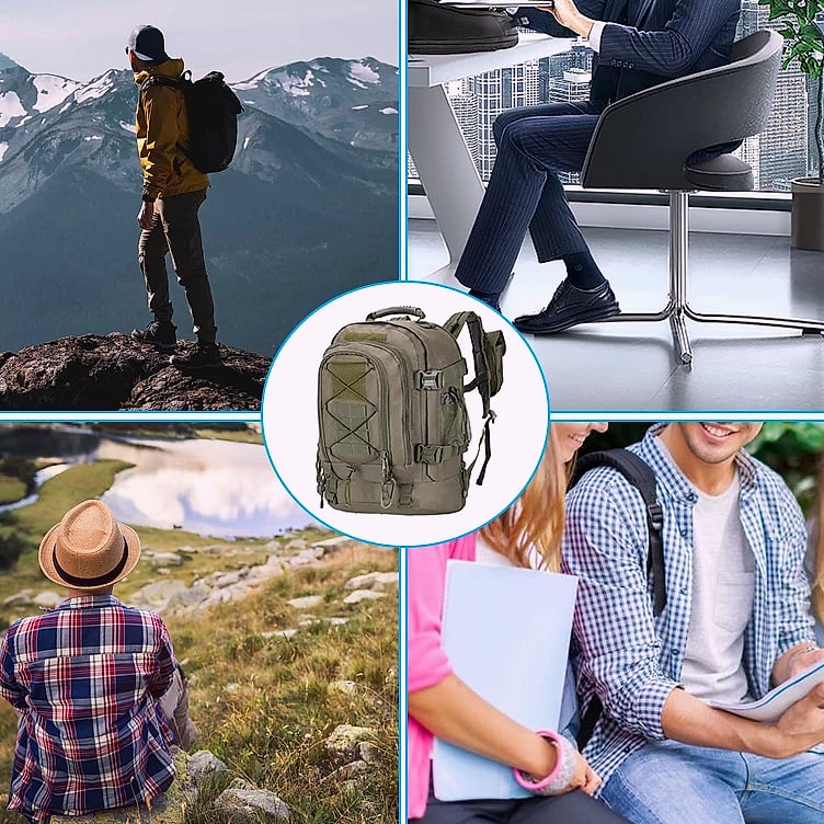 LQARMY 60L Tactical Backpack with MOLLE System — interior detail