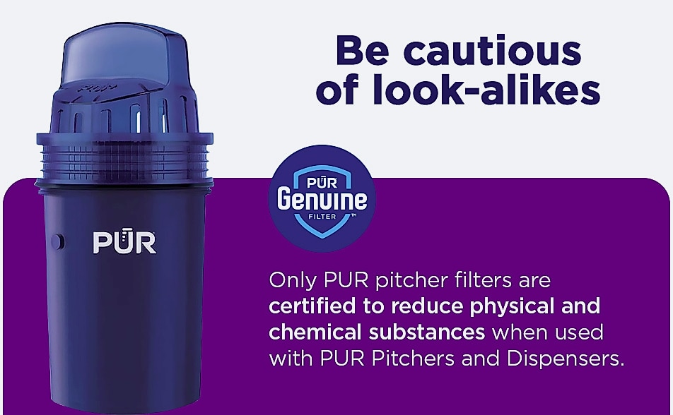 PUR PPF900Z4 Water Pitcher Filter Replacement 4-Pack — scale reference