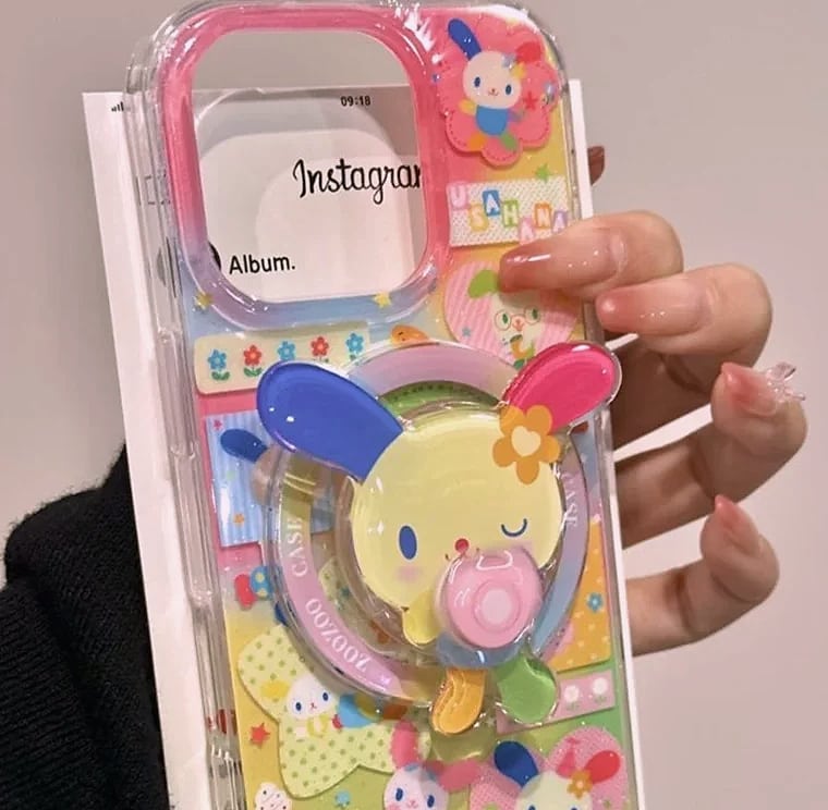 HAPPEE Magnetic Rabbit Phone Case with Rotating Bracket — feature highlights