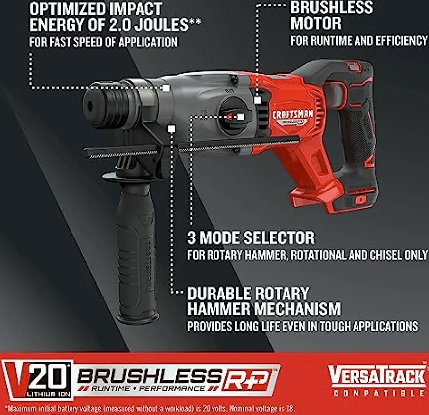 Kankeirr V20 RP SDS Rotary Hammer Drill Cordless 7/8" — assembled view