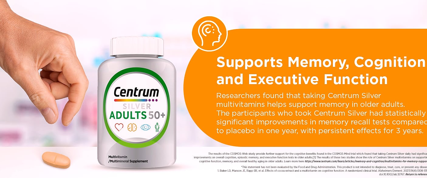 Centrum Silver Multivitamin for Adults 50 Plus, 125 Count — close-up details