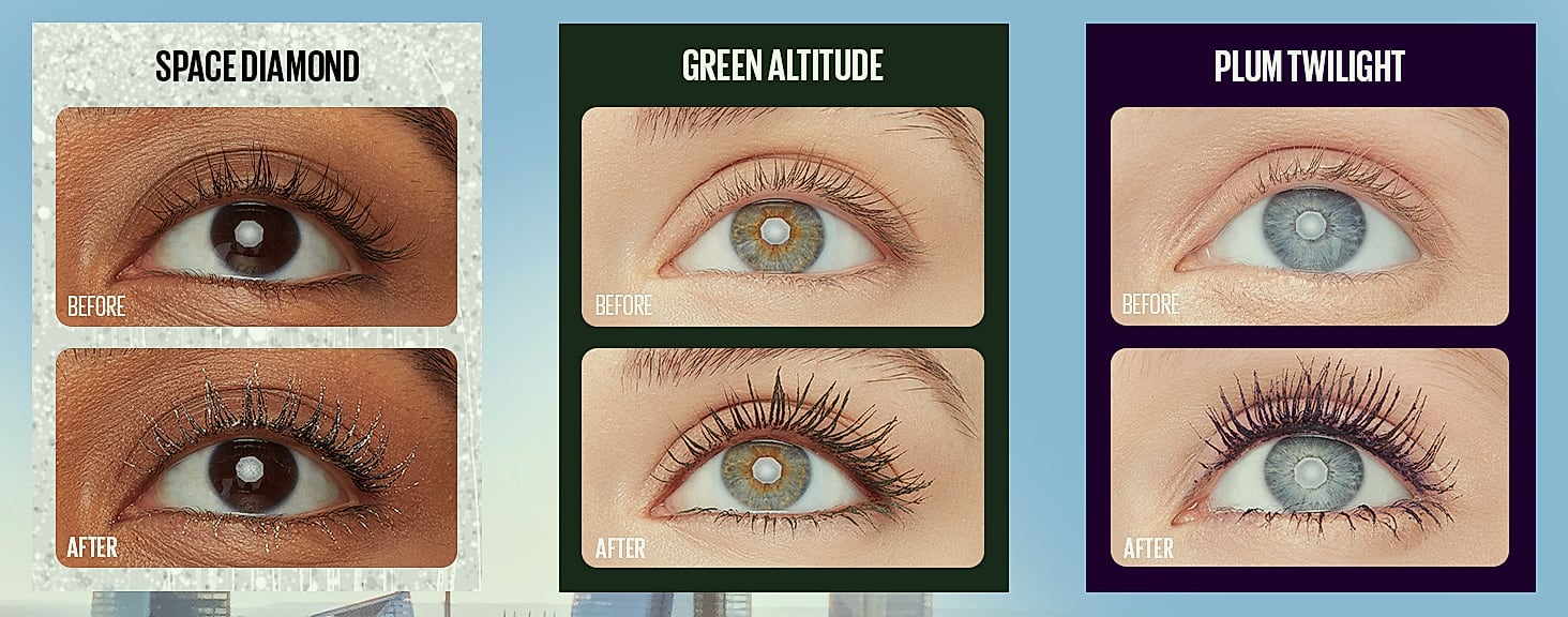 Maybelline Lash Sensational Sky High Washable Mascara, — feature highlights