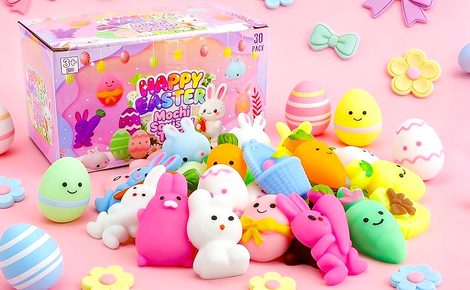 Mantyplay 30 Pack Mini Squishies Toys for Kids Party Favors — scale reference