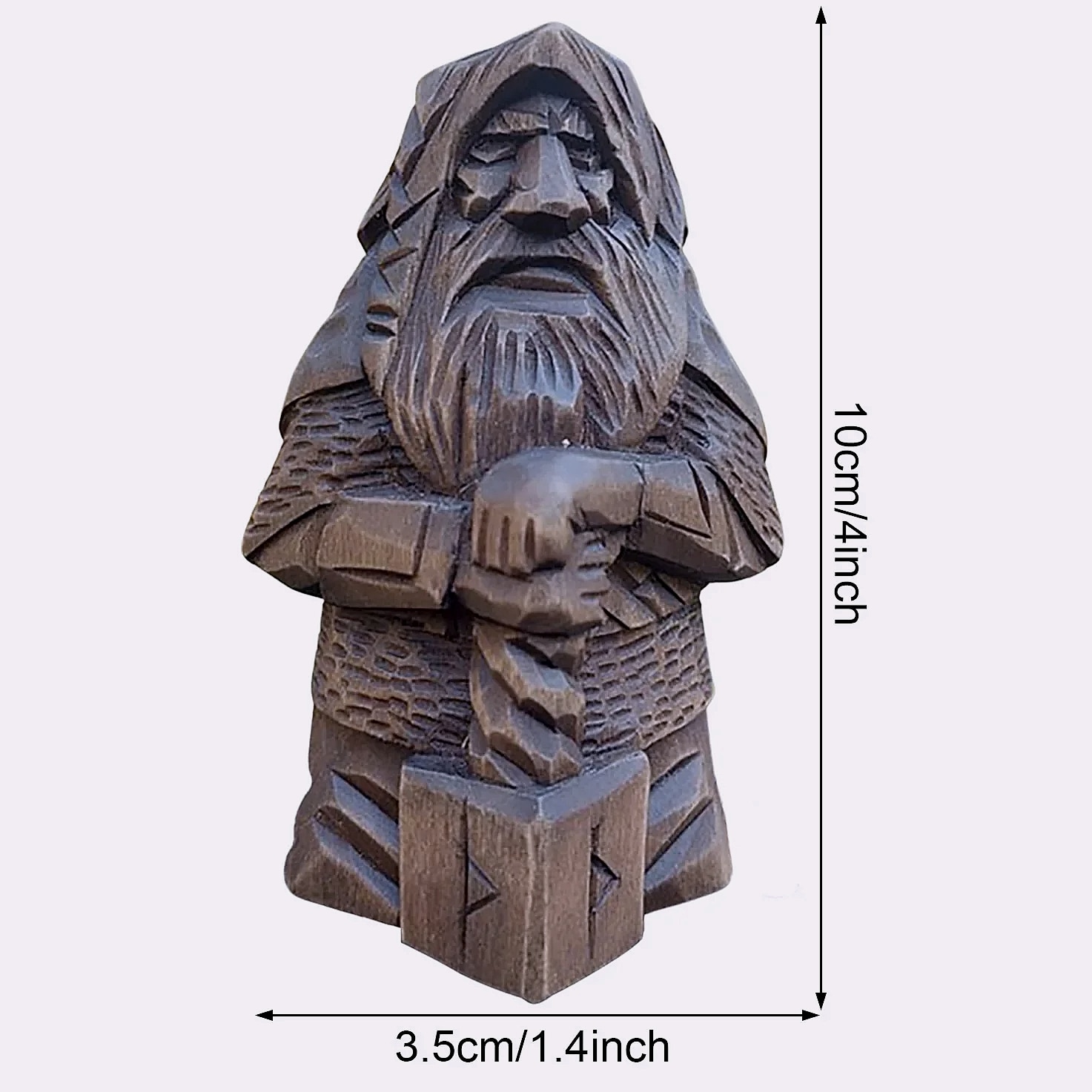 Norse Viking Odin Resin Statue Garden Ornament — feature highlights