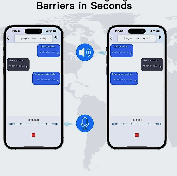 UYUXIO AI Translating Earbuds with 144 Languages — close-up details