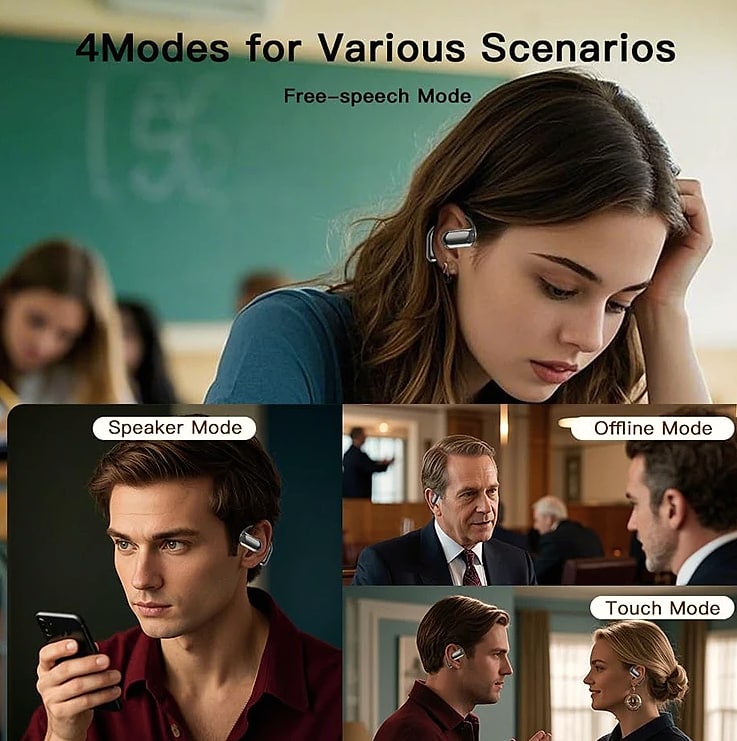 UYUXIO AI Translating Earbuds with 144 Languages — side view