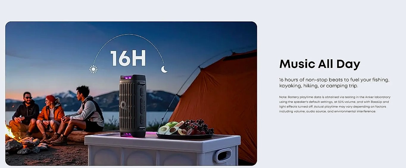 Soundcore Boom 3i Waterproof Bluetooth Speaker, IP68 — interior detail